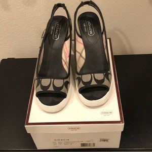 Coach Sling Back Peep Toe